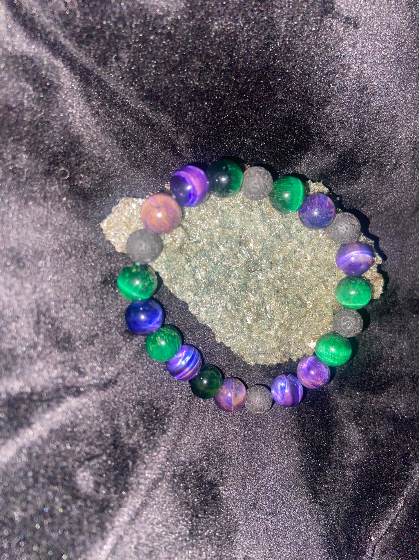 Dual Tigers Eye Bracelet (Large/Mens)