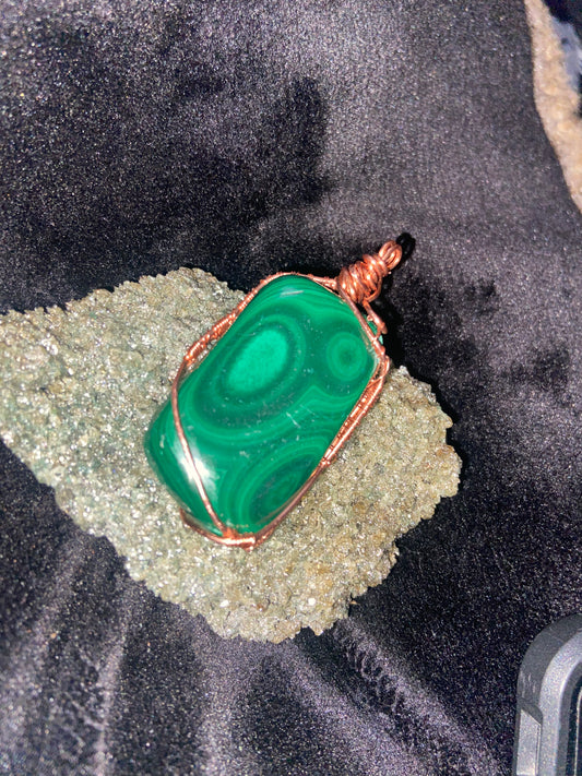 Malachite And Copper Necklace