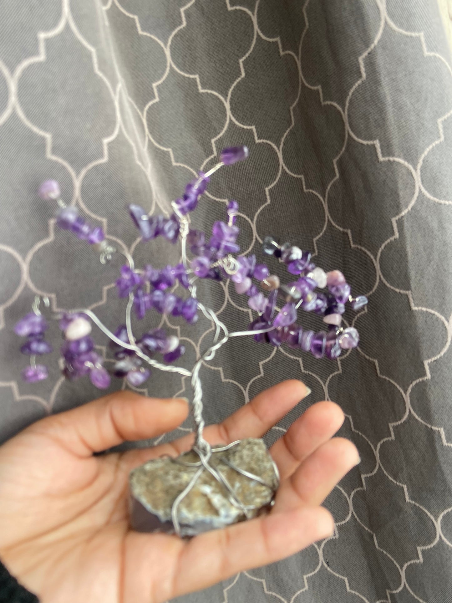 Amethyst Crystal Tree on Agate Base