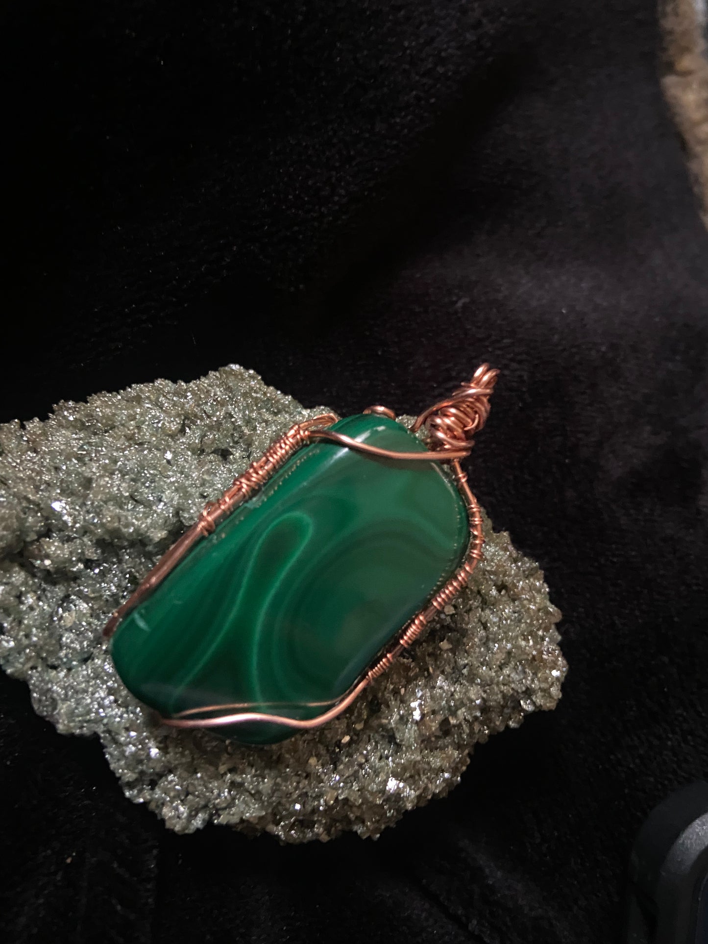 Malachite And Copper Necklace