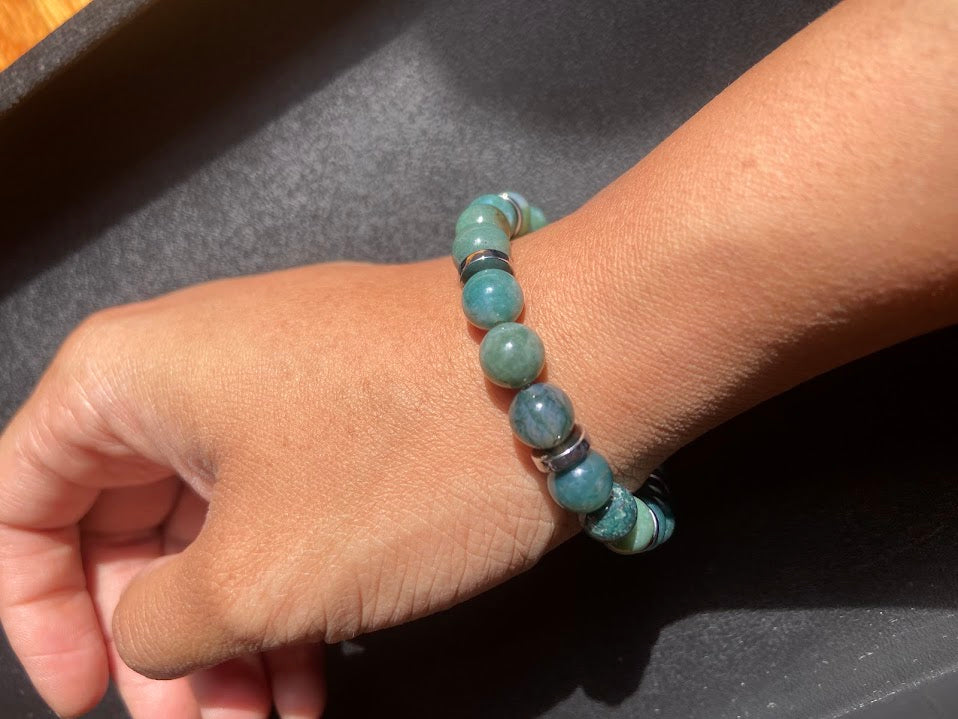 Botanical Moss Agate Bracelet