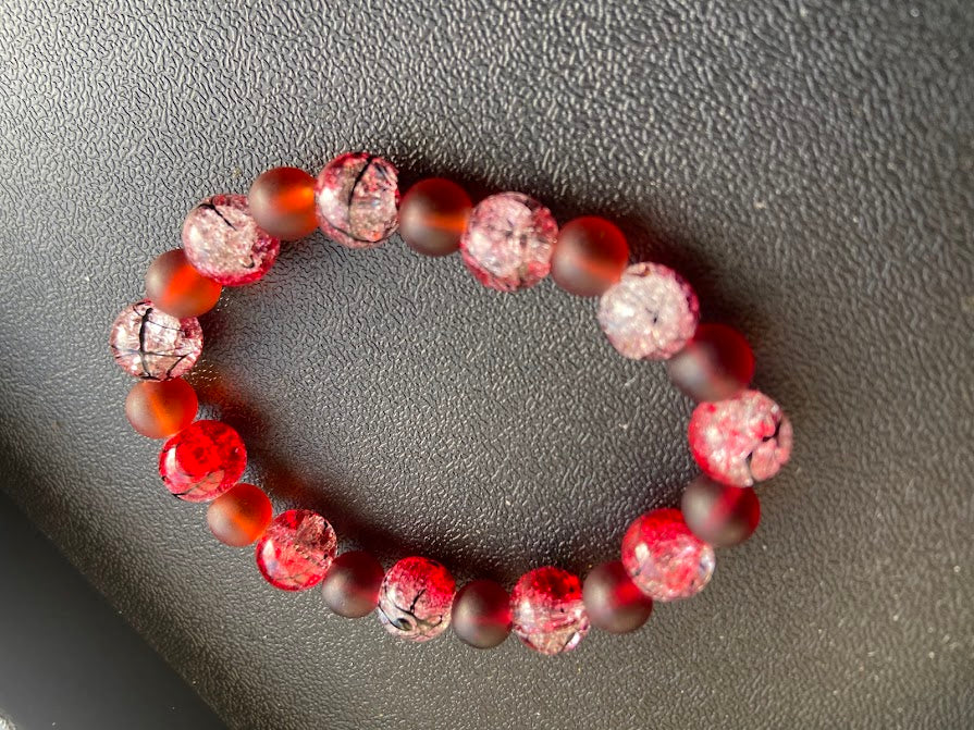 Red Crackle Bracelet