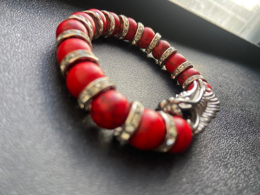 Red Turquoise Dragon Head