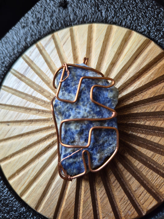 Sodalite In Copper Wire