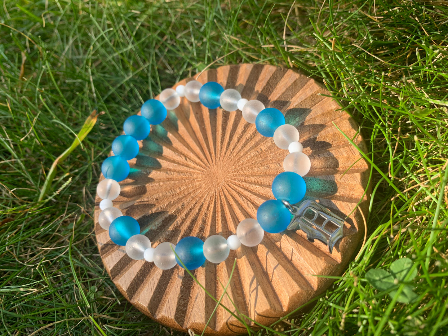 Clear And Blue Lions Pride Bracelet