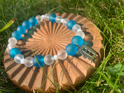 Clear And Blue Lions Pride Bracelet