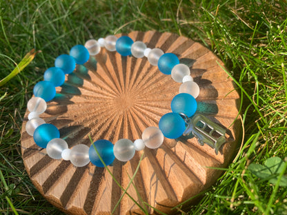 Clear And Blue Lions Pride Bracelet