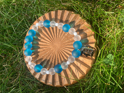 Clear And Blue Lions Pride Bracelet