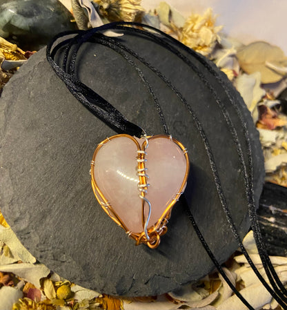 Rose Quartz Heart