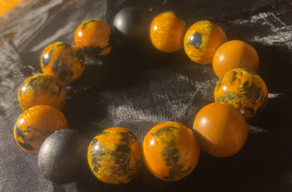 Resin And Wood Bracelet Big Beads