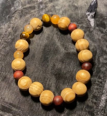 Wood And Crystal Tigers Eye