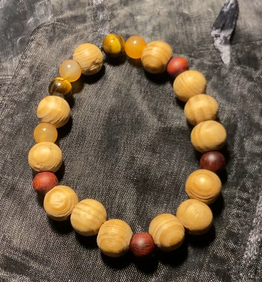 Wood And Crystal Tigers Eye