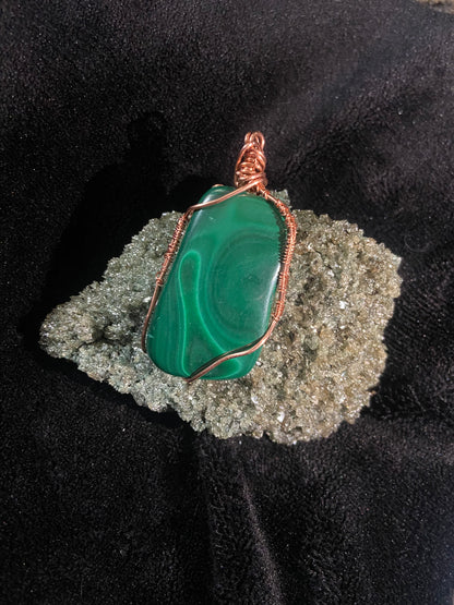 Malachite And Copper Necklace