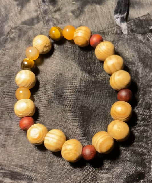 Wood And Crystal Tigers Eye
