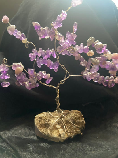 Amethyst Crystal Tree on Agate Base