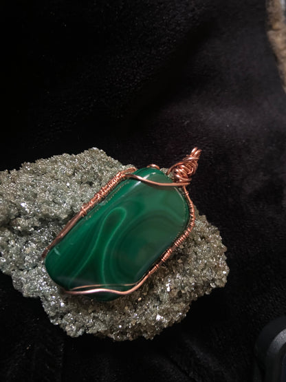 Malachite And Copper Necklace