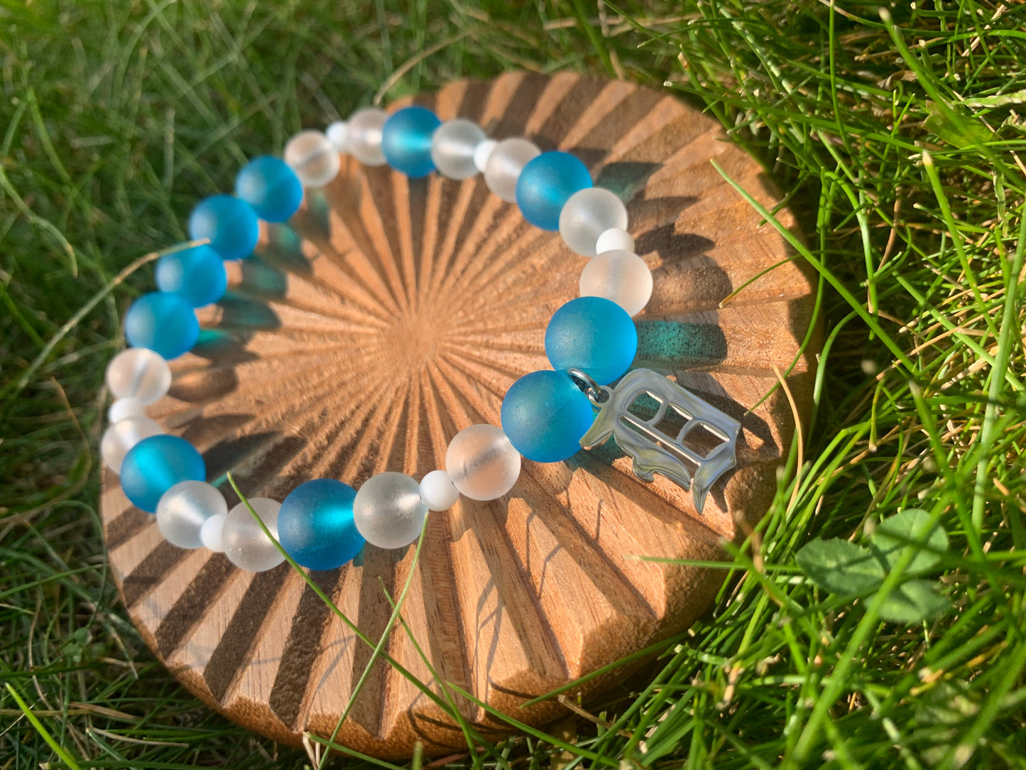 Clear And Blue Lions Pride Bracelet