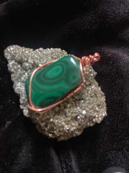 Malachite And Copper Necklace