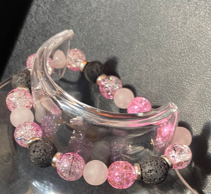 Pink And Black Crackle