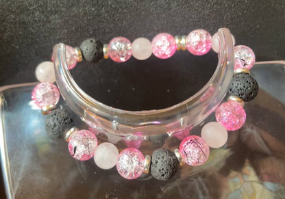 Pink And Black Crackle