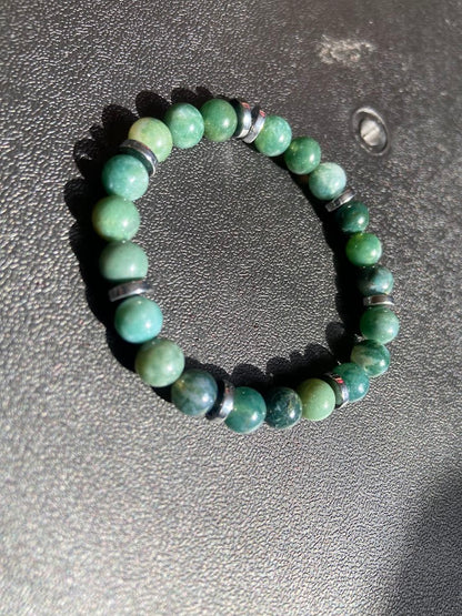 Botanical Moss Agate Bracelet