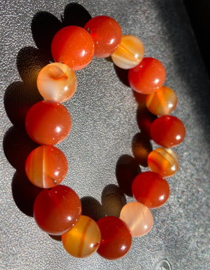 Carnelian And Agate Bracelet
