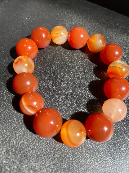 Carnelian And Agate Bracelet