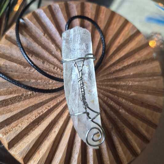 Raw Clear Quartz Necklace