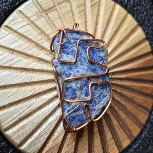 Sodalite In Copper Wire