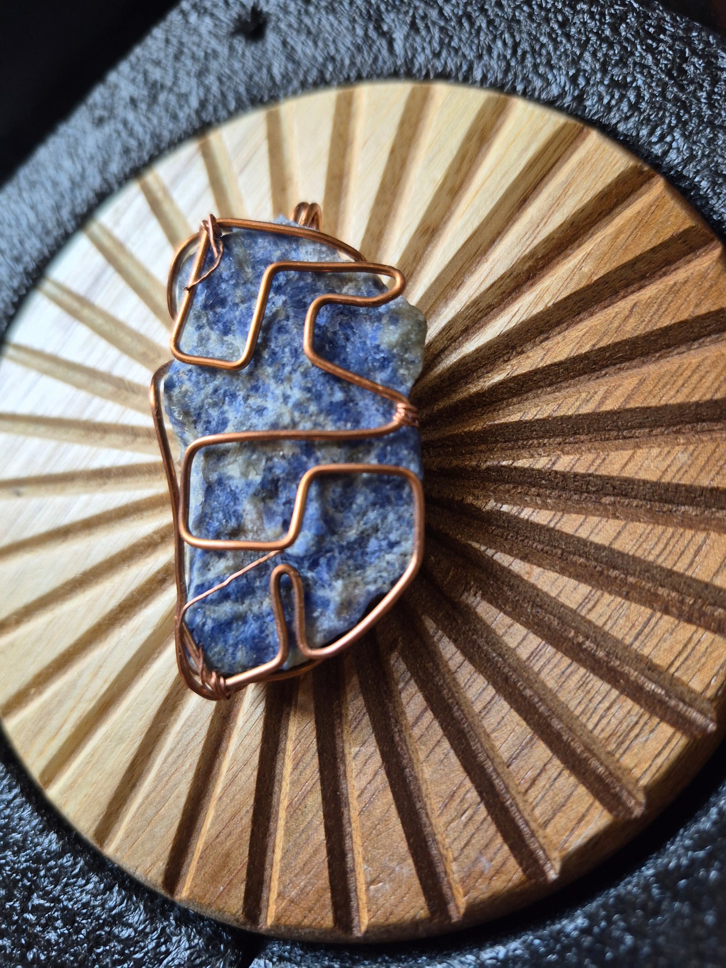 Sodalite In Copper Wire