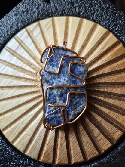 Sodalite In Copper Wire