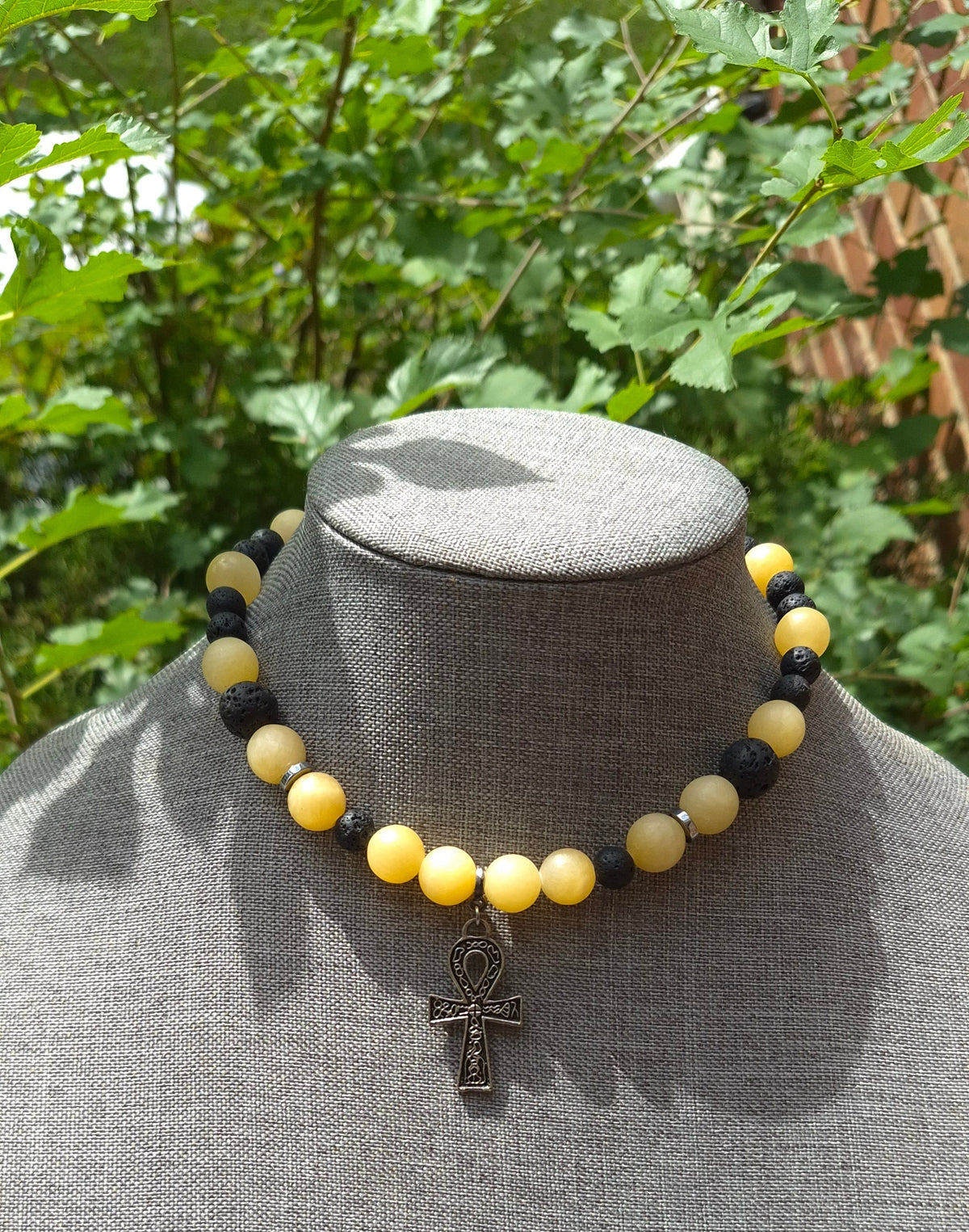 Yellow Jade W/ Ankh